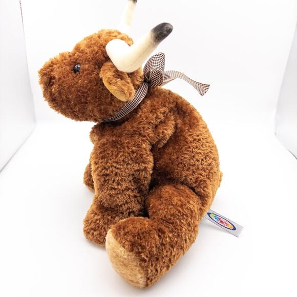 Vintage Mary Meyer Flip Flops Cow Texas Longhorn 12” Bull Plush Soft Cute - Picture 4 of 8